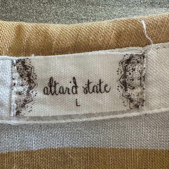 Altar'd State Cream Tan Short Sleeve Button Down Polo (846) - Picture 5 of 14